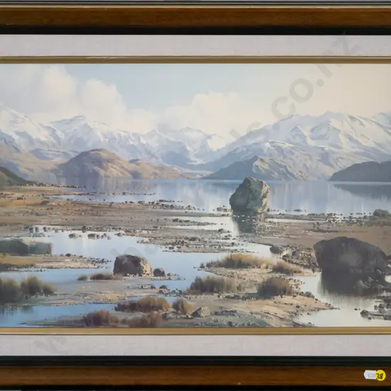 framed Grahame Brinsley print "Wanaka" H-350 W-545