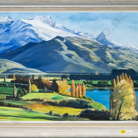 WR Belcher - framed oil "Early Snow, Lake Hayes District" H-300 -380