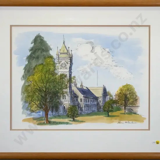 framed Shona McFarlane digital print - Otago University H-390 W-520