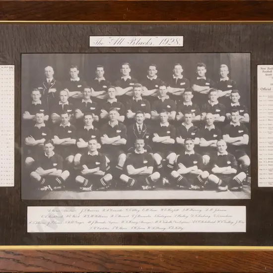framed reproduction photographic print - All Blacks 1928 H-360 W-540