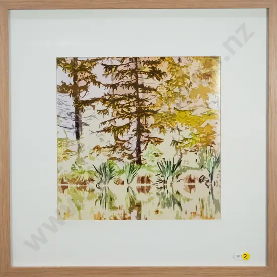 framed print - tree scene H-290 W-290