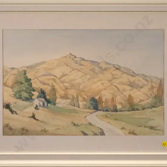 Nancy Thomson - framed watercolour "Near Clyde"  H-290 W-430