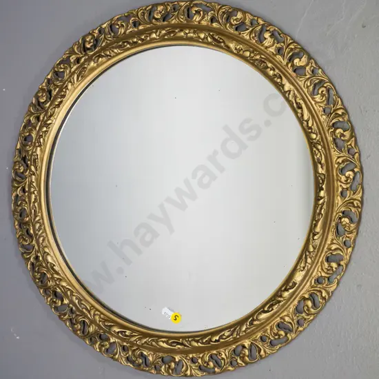 circular gilt framed wall mirror  Diam-500