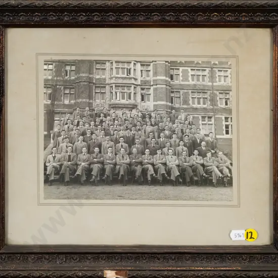 framed vintage photograph - Knox College 1950 (slight damage to frame) H-150 W-200