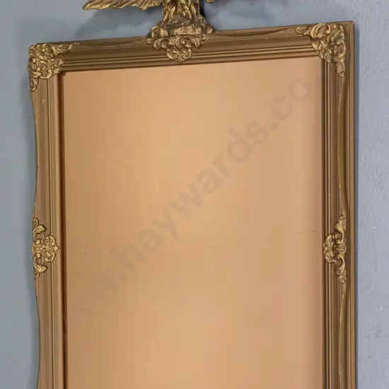 gilt framed amber wall mirror (slight desilvering and damge to frame) H-440 W-340