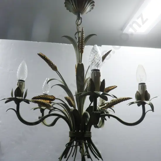 Vintage decorative metal chandelier