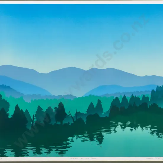 Graeme Stradling - framed screenprint 4/20 "Autumn on the Coast" H-430 W-470