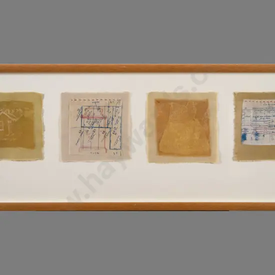 unknown artist - framed mixed media - abstract H-160 W-760