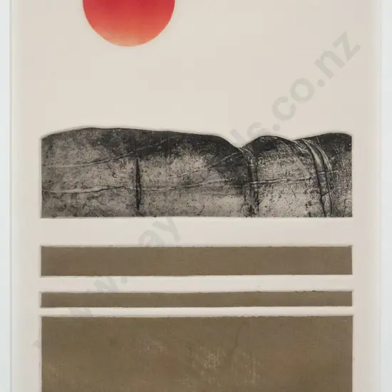 Barbara Graham - framed print 21/30 "Seascape I" H-370 W-220