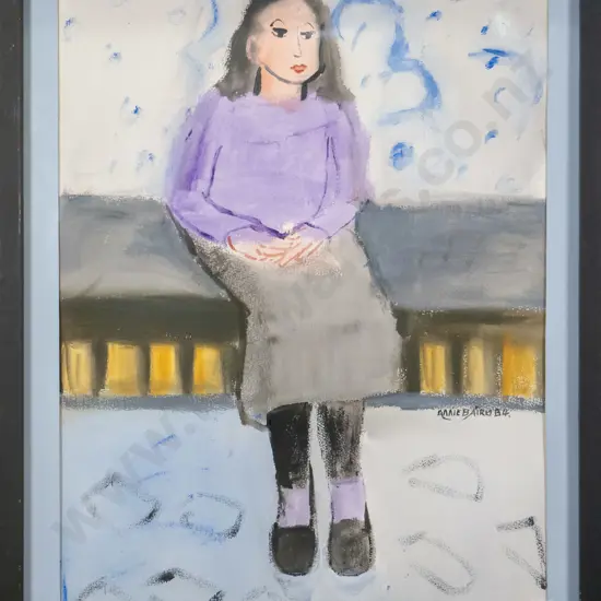Annie Baird '84 - framed watercolour - portrait