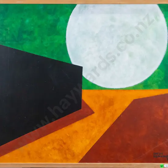 Paree Romanides - framed acrylic on board "In The  Beginning" H-590 W-670