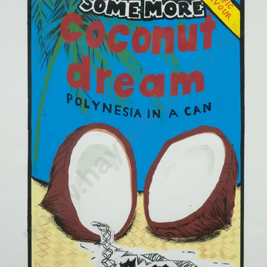 Josh McMillan - framed screenprint 8/9 "Coconut Drem" H-640 W-400