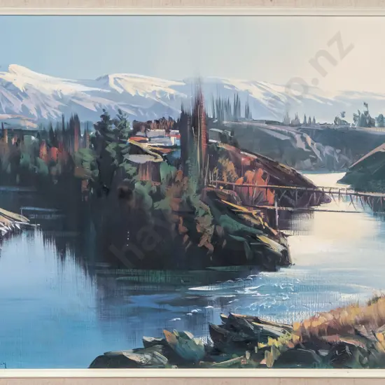 Graham Brinsley - framed oil - old Cromwell H-420 W-550