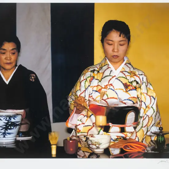 Matheson Beaumont 1994 - framed photograph  "The Novice (Geisha), Otaru, Japan" H-240 W-350