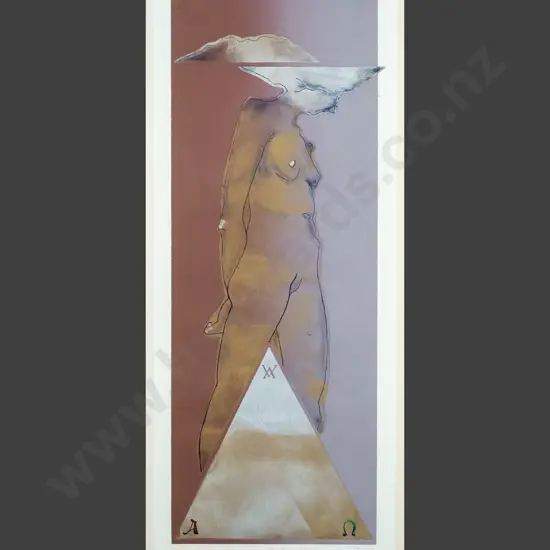 Fiona Shaw 19/11/00 - framed print 9/25 "Woman with her heads in the clouds" H-550 W-200