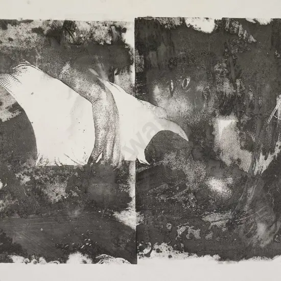 Ben Webb 1995 - unframed etching "Portrait of Star Gossage" H-550 W-410