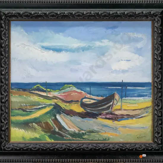 A. LHOTE (not authenticated) - framed oil - coastal scene H-580 W-680
