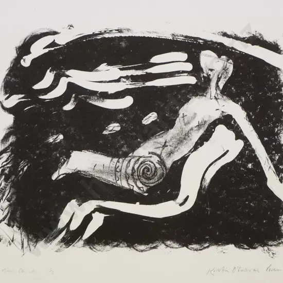 Kristin O'Sullivan Peren '97 - unframed ltd edition print 1/3 "Kiwi Chick" H-280 W-360