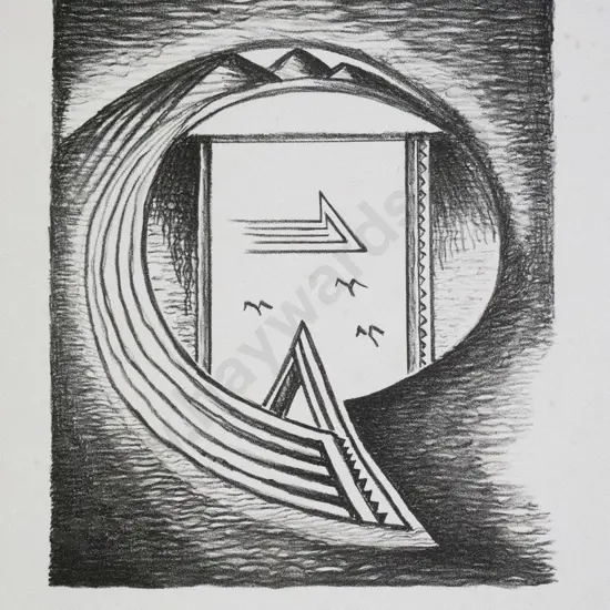 Fatu Feu'u '86 - unframed screenprint 12/15 "Va'a O Fonoti" H-310 W-250 (slight foxing)