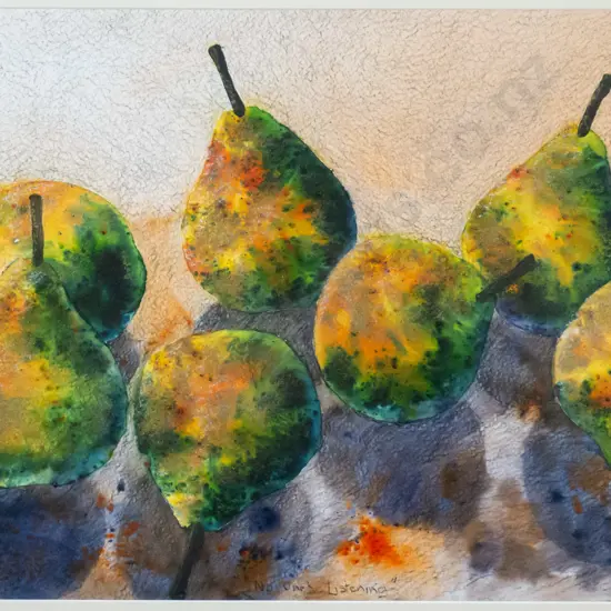 Janet Weir '97 - framed mixed media "No Ones' Listening" H-330 W-480