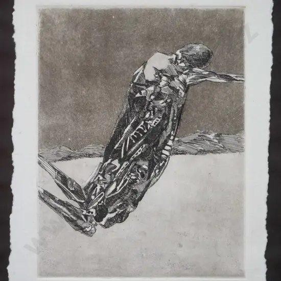 Warren Clode - framed etching 6/25 - untitled H-240 W-190