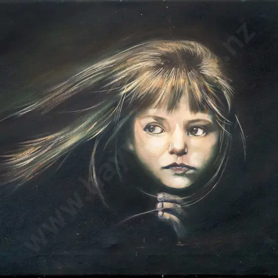 unsigned - boxed acrylic on canvas - portrait H-410 W-510