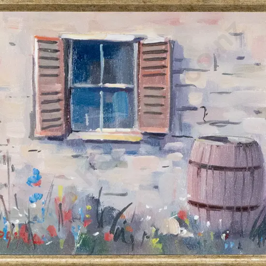 Patrick G Hall - framed oil - window H-145 W-205