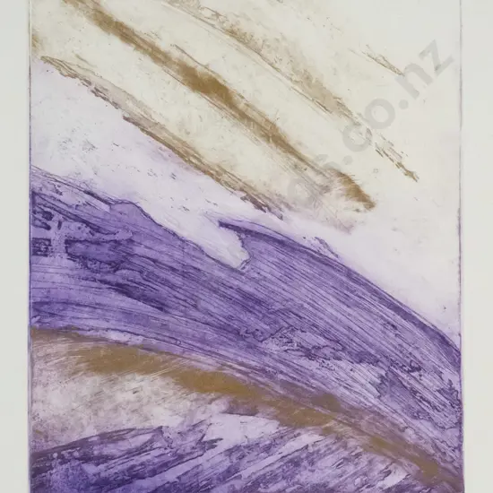 Kristin O'Sullivan Peren '96 - unframed etching "Lake Hayes" H-190 W-160