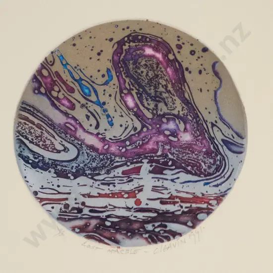 Barry Cleavin 1991 - unframed print AP "Lost Marble" Diam-95