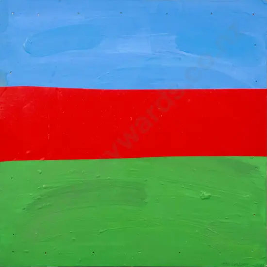 Gail Wright - acrylic on board and reflective tape "Landscape" H-330 W-330