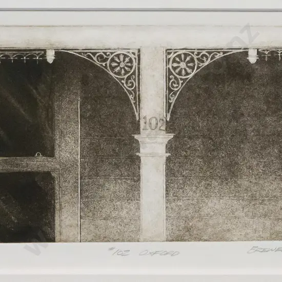 Brewer '03 - mounted etching 13/15 "102 Oxford" H-110 W-190