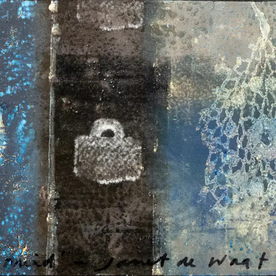 Janet de Wagt 2004 - mixed media on board "earth" H-180 W-400