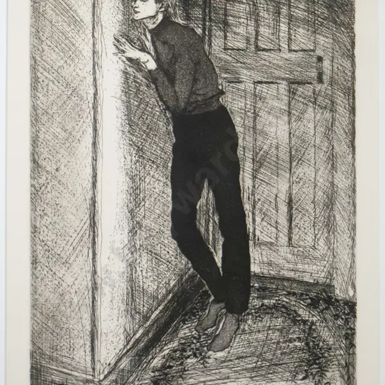 Peter Ransom '83 - framed etching 11/40 "Gormenghast by Mervyn Peake" H-390 W-380