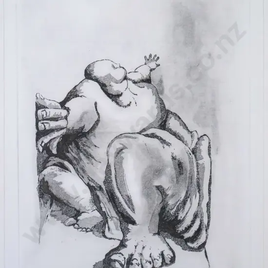 Kiri Mitchell - framed A/proof "Absence makes the heart grow fonder" H-290 W-200