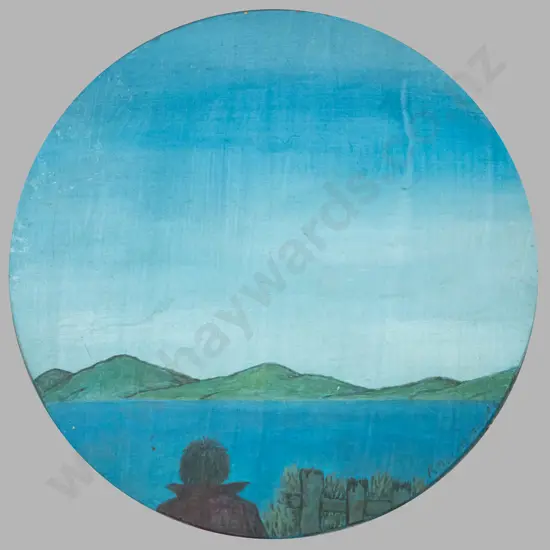 Robert Scott '02 - watercolour on board "Peninsula View" Diam-140