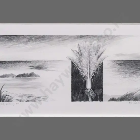 Brian C Strong '05 - framed pencil "Study Drawing Number 11" H-190 W-440