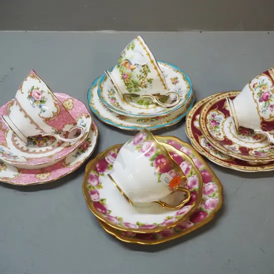 5 Royal Albert trios