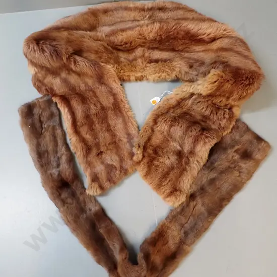 fur stole L-1600 and fur scarf