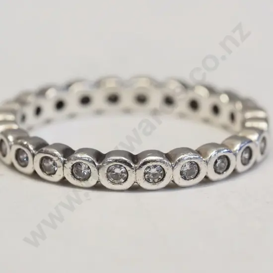 silver cz ring stamped S925 ALE 54