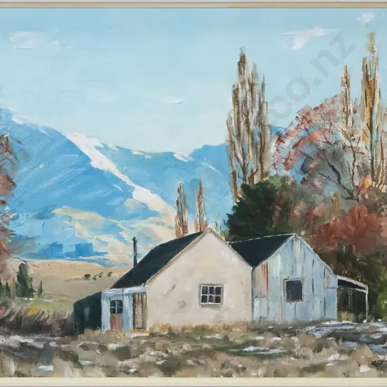 KJ Toomer '76 - framed oil "Winter Bannockburn" H-340 W-440