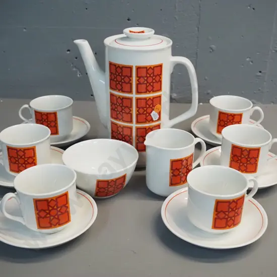 retro Ridgway 'Morano' coffee set with coffee pot H-230 W-220