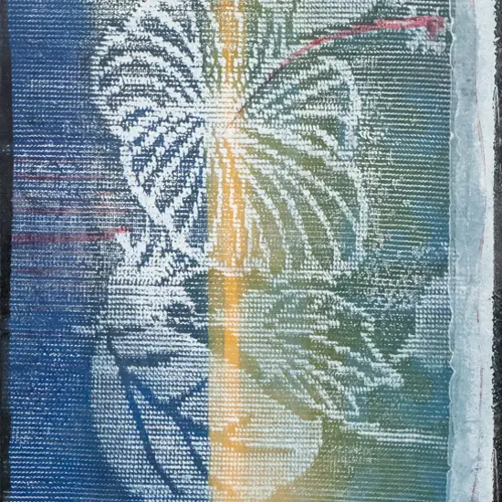 Janet de Wagt - acrylic on board - abstract items H-180 W-400