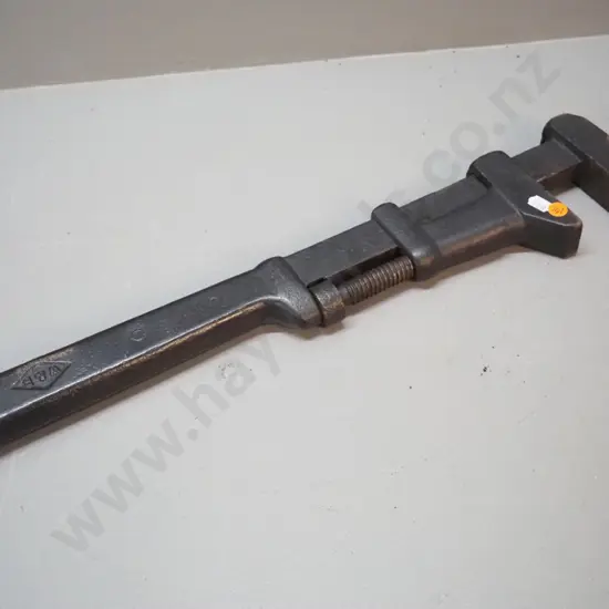 large cast iron adjustable wrench - marked W&B - L-540