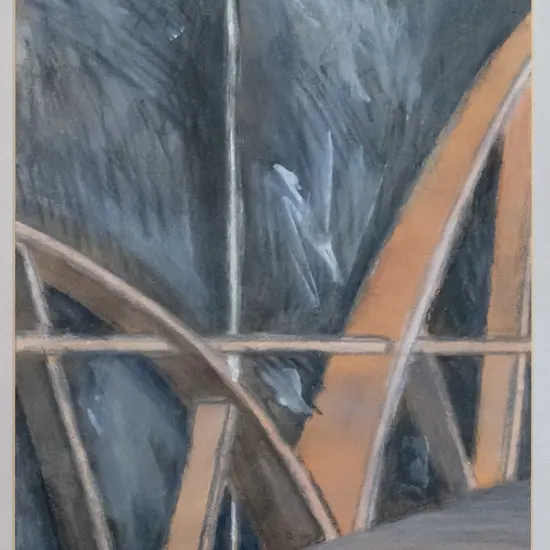 Jane Lambie - framed watercolour - walkway H-260 W-200