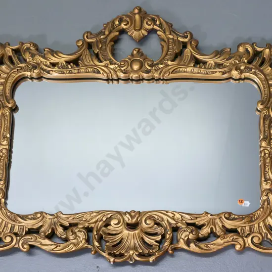 ornate gilt framed wall mirror H-690 W-800