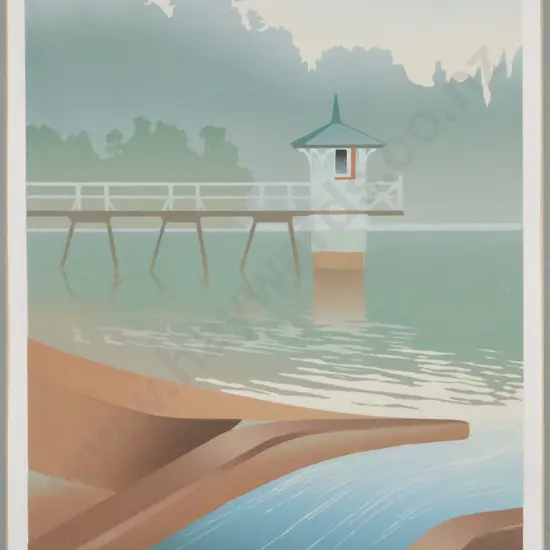 Graeme Stradling - framed screen print 33/35 "freeflow" H-360 W-260