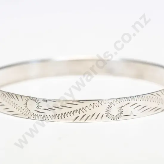 silver bangle stamped