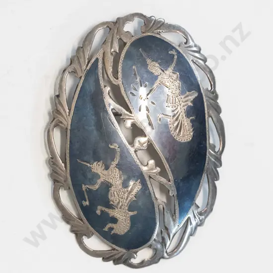 silver brooch stamped sterling England