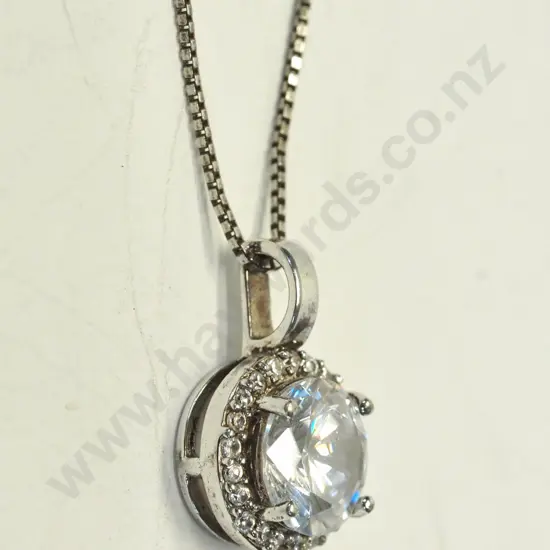 cz pendant stamped 925