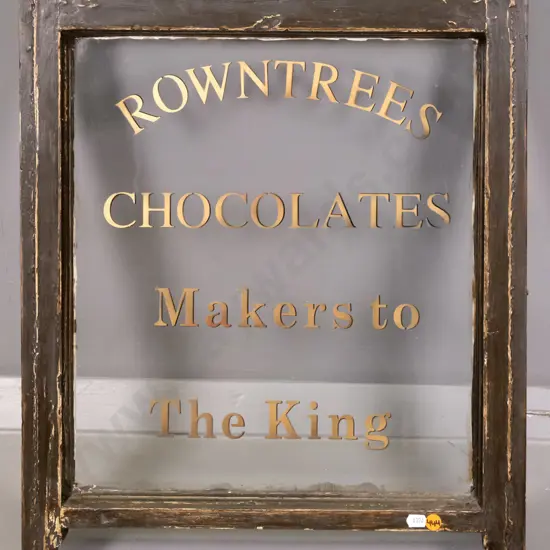vintage  Rowntrees Chocolate advertising window sash H-560 W-440